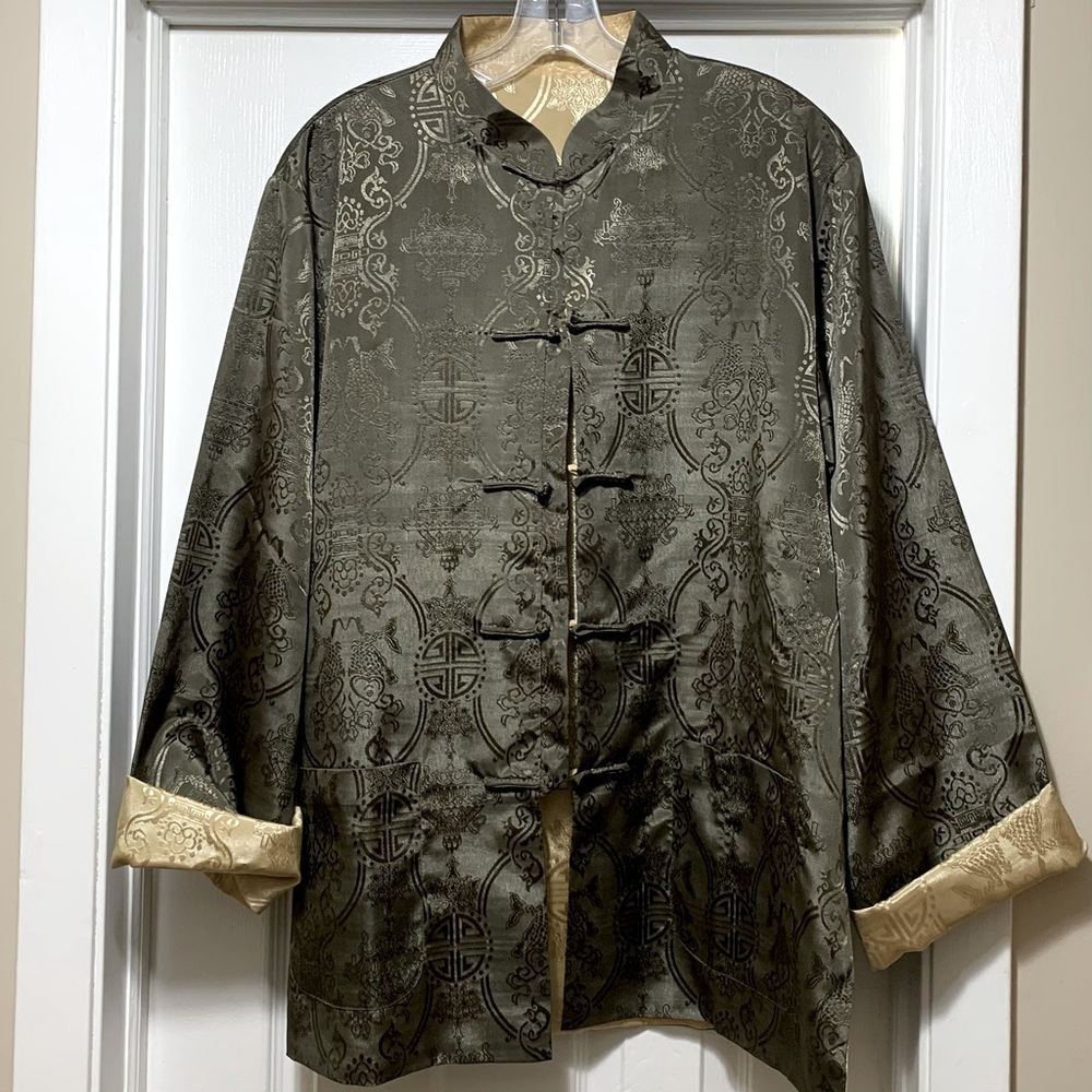 Closet Clean Out ‼️ 100% Silk Custom Made Reversible Jacket